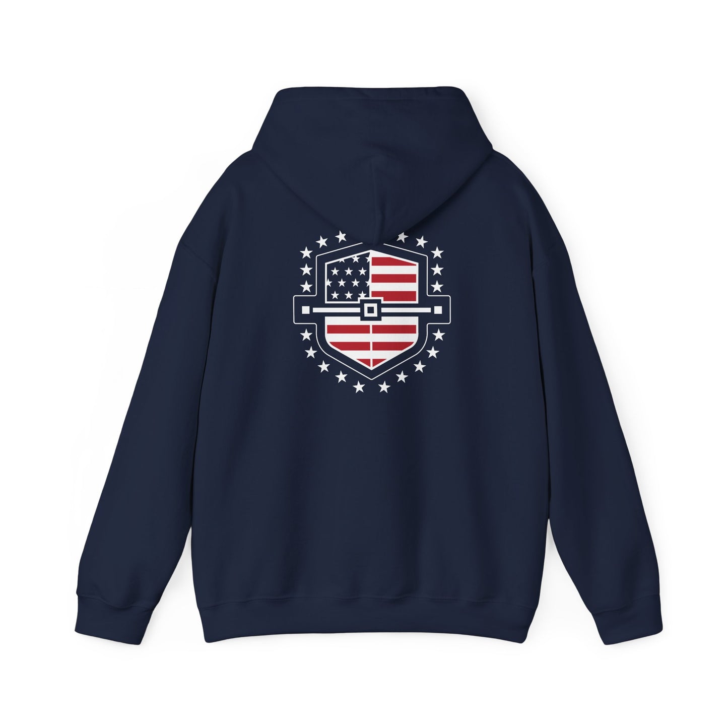 Rugged Patriotic Unisex Hooded Sweatshirt