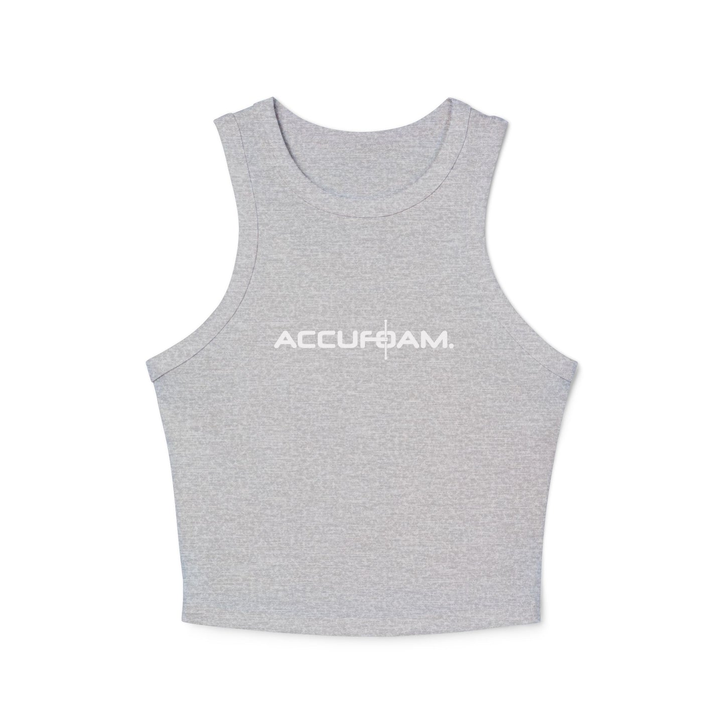 Accufoam Women's Micro Rib Racer Tank Top